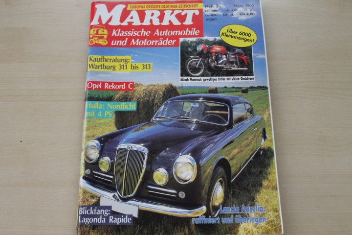 Deckblatt Oldtimer Markt (03/1992)